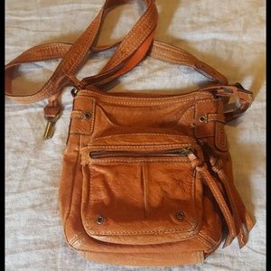 Orange Fossil crossbody